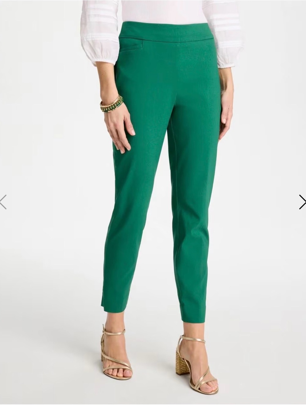 Chico’s pull on Brigitte Green Slim Ankle Pants